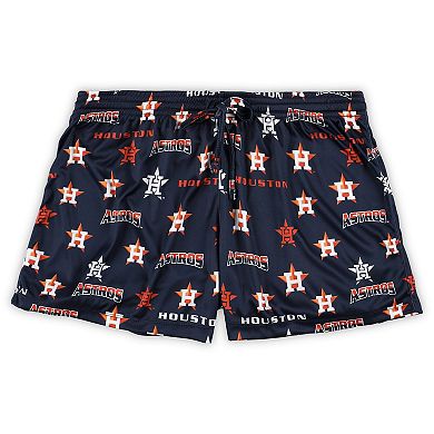 Women's Concepts Sport White/Navy Houston Astros Plus Size Tank Top & Shorts Sleep Set