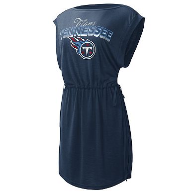 Women's G-III 4Her by Carl Banks Navy Tennessee Titans G.O.A.T. Swimsuit Cover-Up