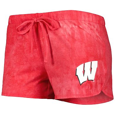Women's Concepts Sport Red Wisconsin Badgers Billboard Tie-Dye Tank and Shorts Sleep Set