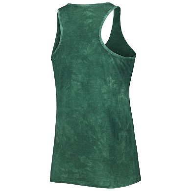 Women's Concepts Sport Green Michigan State Spartans Billboard Tie-Dye Tank and Shorts Sleep Set