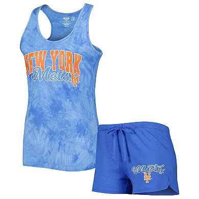 Women's Concepts Sport Royal New York Mets Billboard Racerback Tank Top & Shorts Sleep Set