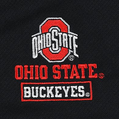 Men's Champion Black Ohio State Buckeyes Textured Quarter-Zip Jacket