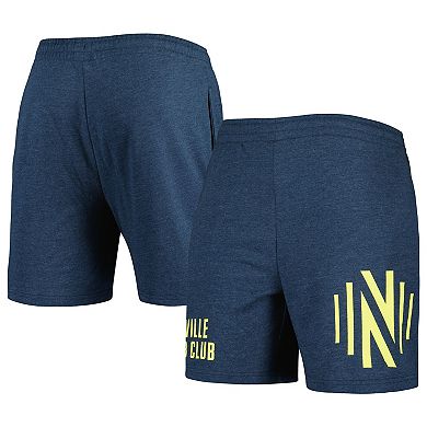 Men's Concepts Sport  Heather Navy Nashville SC Multi-Logo Shorts