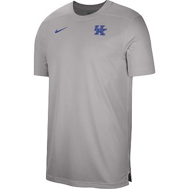 Men's Nike  Heather Gray Kentucky Wildcats Sideline Coaches Performance Top