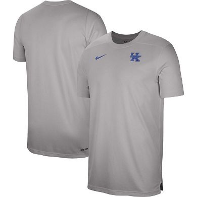 Men's Nike  Heather Gray Kentucky Wildcats Sideline Coaches Performance Top