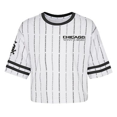 Girls Youth White Chicago White Sox Ball Striped T-Shirt