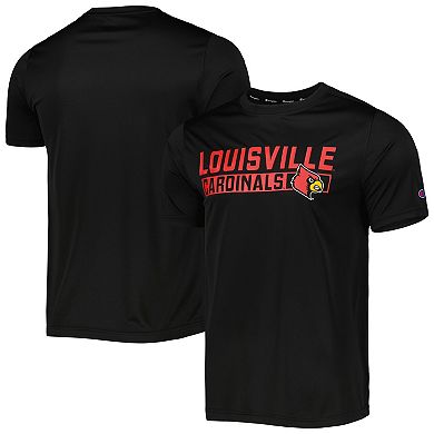Men's Champion Black Louisville Cardinals Impact Knockout T-Shirt