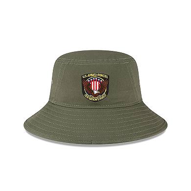 Men's New Era  Green Cleveland Guardians 2023 Armed Forces Day Bucket Hat