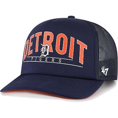 Men's '47 Navy Detroit Tigers Backhaul Foam Trucker Snapback Hat