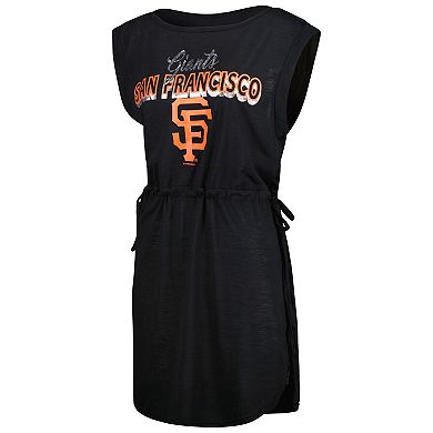 Women's G-III 4Her by Carl Banks Black San Francisco Giants G.O.A.T Swimsuit Cover-Up Dress