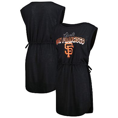 Women's G-III 4Her by Carl Banks Black San Francisco Giants G.O.A.T Swimsuit Cover-Up Dress