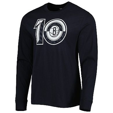 Men's '47 Black Brooklyn Nets 10th Anniversary Super Rival Long Sleeve T-Shirt