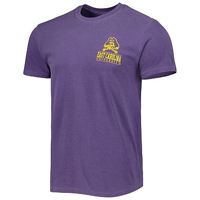 Men's Purple ECU Pirates Logo Campus Icon T-Shirt