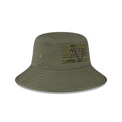 Men's New Era  Green Oakland Athletics 2023 Armed Forces Day Bucket Hat
