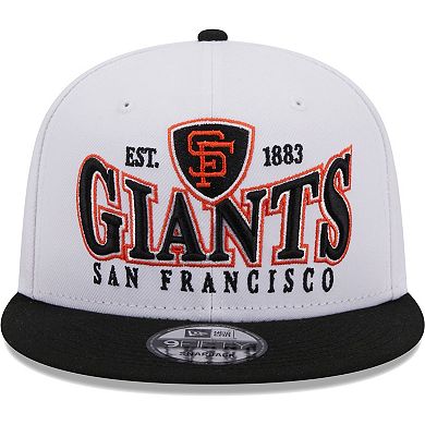 Men's New Era White/Black San Francisco Giants Crest 9FIFTY Snapback Hat