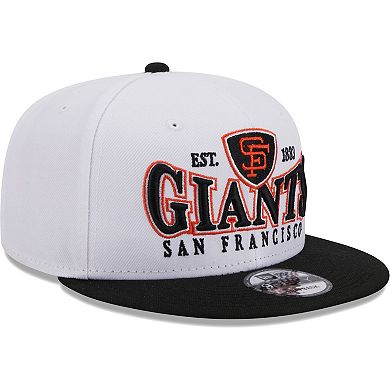 Men's New Era White/Black San Francisco Giants Crest 9FIFTY Snapback Hat
