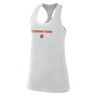 Women's Nike  Gray Clemson Tigers Game Time Tank Top