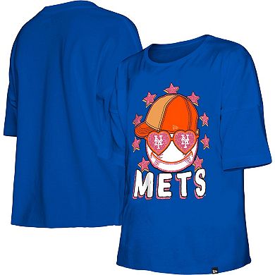 Girls Youth New Era Royal New York Mets Team Half Sleeve T-Shirt