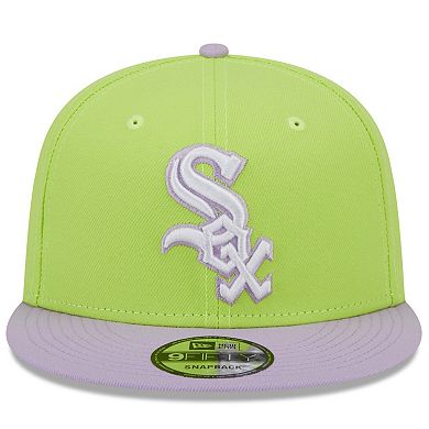 Men's New Era Neon Green/Purple Chicago White Sox Spring Basic Two-Tone 9FIFTY Snapback Hat