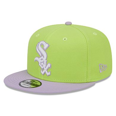 Men's New Era Neon Green/Purple Chicago White Sox Spring Basic Two-Tone 9FIFTY Snapback Hat
