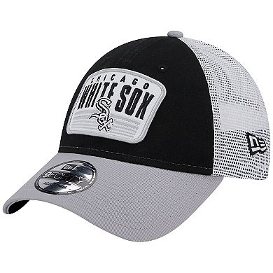 Men's New Era Black Chicago White Sox Two-Tone Patch 9FORTY Snapback Hat