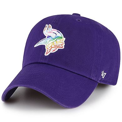 Men's '47 Purple Minnesota Vikings Pride Clean Up Adjustable Hat