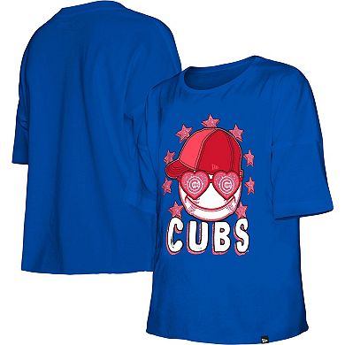 Girls Youth New Era Royal Chicago Cubs Team Half Sleeve T-Shirt