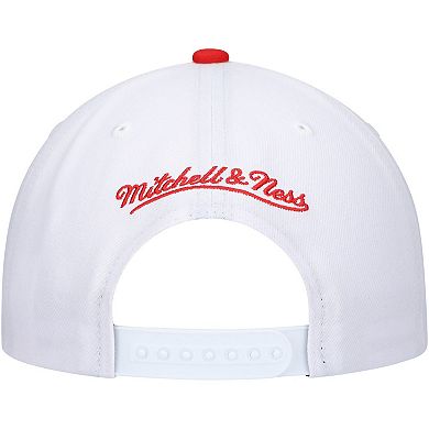 Men's Mitchell & Ness White/Red Chicago Bulls Hardwood Classics Core 2-Tone 2.0 Pro Snapback Hat