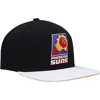 Men's Mitchell & Ness  Black/White Phoenix Suns Hardwood ClassicsÂ Wear Away VisorÂ Snapback Hat