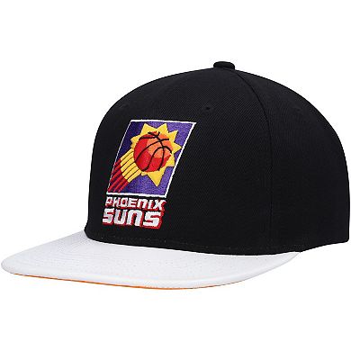 Men's Mitchell & Ness  Black/White Phoenix Suns Hardwood ClassicsÂ Wear Away VisorÂ Snapback Hat
