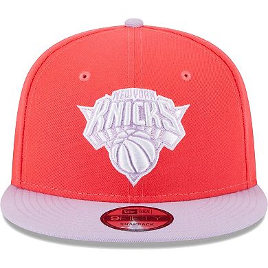 Men's New Era Red/Lavender New York Knicks 2-Tone Color Pack 9FIFTY Snapback Hat