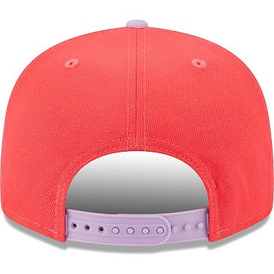 Men's New Era Red/Lavender New York Knicks 2-Tone Color Pack 9FIFTY Snapback Hat