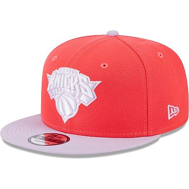 Men's New Era Red/Lavender New York Knicks 2-Tone Color Pack 9FIFTY Snapback Hat