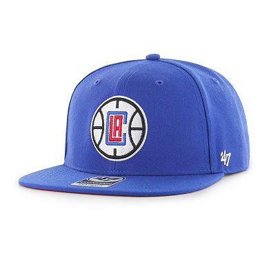 Men's '47  Royal LA Clippers Sure Shot Captain Snapback Hat