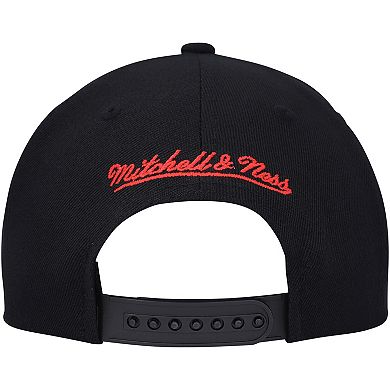 Men's Mitchell & Ness Black Chicago Bulls Hardwood Classics Asian Heritage Scenic Snapback Hat