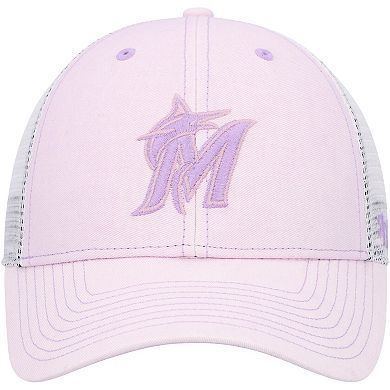 Women's '47 Purple Miami Marlins Haze MVP Trucker Snapback Hat