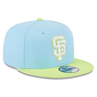 Men's New Era Light Blue/Neon Green San Francisco Giants Spring Basic Two-Tone 9FIFTY Snapback Hat