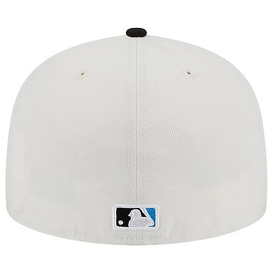 Men's New Era Stone/Black Miami Marlins Retro 59FIFTY Fitted Hat