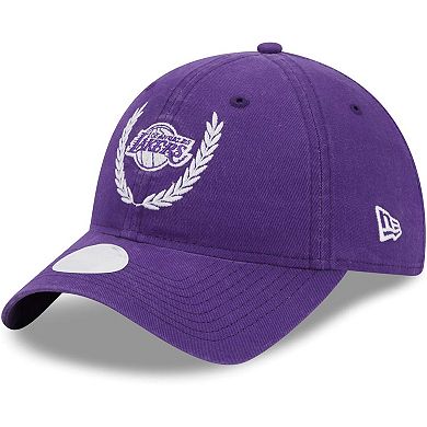 Women's New Era Purple Los Angeles Lakers Leaves 9TWENTY Adjustable Hat