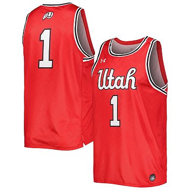 Men's Under Armour Red Utah Utes Replica Basketball Jersey