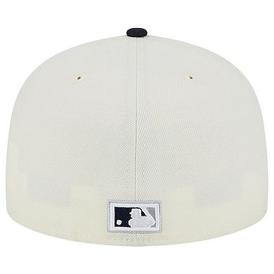 Men's New Era Stone/Navy New York Yankees Retro 59FIFTY Fitted Hat