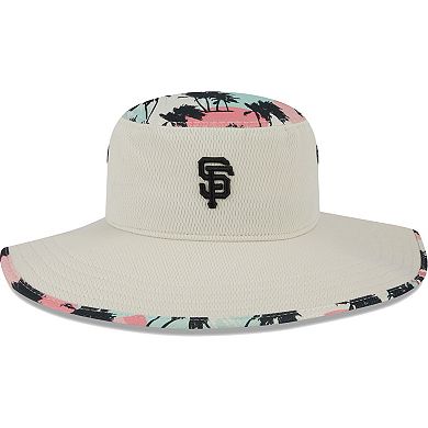 Men's New Era Natural San Francisco Giants Retro Beachin' Bucket Hat