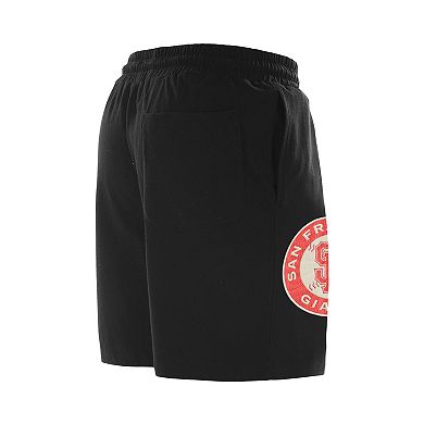 Men's New Era Black San Francisco Giants Color Pack Knit Shorts