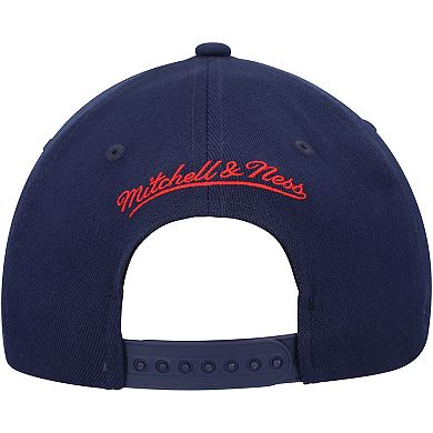 Men's Mitchell & Ness Navy/Red New Orleans Pelicans MVP Team Two-Tone 2.0 Stretch-Snapback Hat