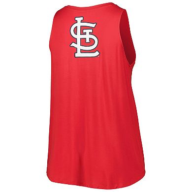 Women's New Era Red St. Louis Cardinals Plus Size Tank Top