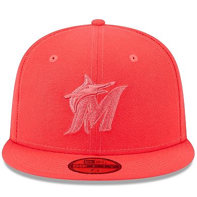 Men's New Era Red Miami Marlins 2023 Spring Color Basic 59FIFTY Fitted Hat