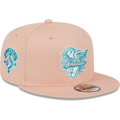 Men's New Era Pink Chicago White Sox  Sky Aqua Undervisor 9FIFTY Snapback Hat