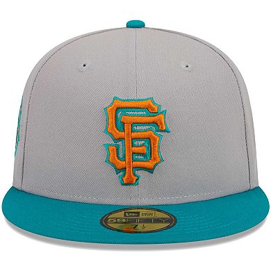 Men's New Era Gray/Teal San Francisco Giants  59FIFTY Fitted Hat