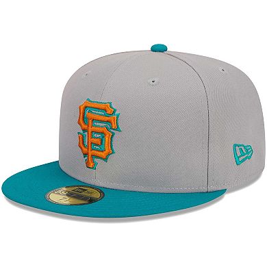 Men's New Era Gray/Teal San Francisco Giants  59FIFTY Fitted Hat