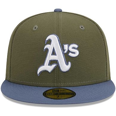 Men's New Era Olive/Blue Oakland Athletics 59FIFTY Fitted Hat